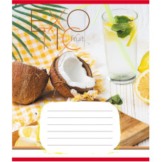 Зошит загальний "Екзотичні фрукти" 048-590098K-4 в клітинку, 48 аркушів (048-590098K-4)