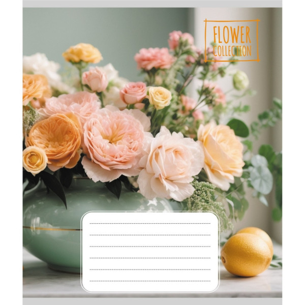 Зошит загальний "Квіткова композиція" 048-600186L-4 в лінію, 48 аркушів  (048-600186L-4)