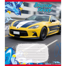 Зошит учнівський "Заціни тачку" 012-500387K-5 в клітинку, 12 аркушів (959050) (012-500387K-5)