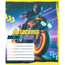 Зошит учнівський "Мотокрос" 012-500103K-2 в клітинку, 12 аркушів (959050) (012-500103K-2)
