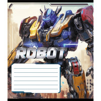 Тетрадь ученическая "Робот" 012-590508K-1 в клетку, 12 листов (959050) (012-590508K-1)