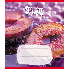 Зошит учнівський "Фрукти" 012-500028K-4 в клітинку, 12 аркушів (959050) (012-500028K-4)