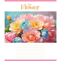 Зошит учнівський "Яскраві квіти" 018-540208L-5 у лінію, 18 аркушів (959054) (018-540208L-5)