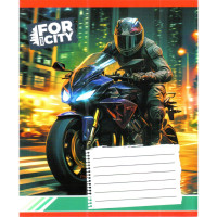 Зошит учнівський "Нічним містом" 018-530032K-3 в клітинку, 18 аркушів (959053) (018-530032K-3)