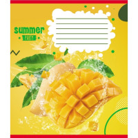 Тетрадь ученическая "Фрукты в воде" 024-550016K-4 в клеточку, 24 листа(024-550016K-4)