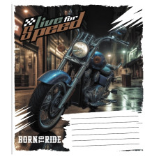 Тетрадь ученическая "Жизнь на скорости" 024-550283K-3 в клеточку, 24 листа(024-550283K-3)