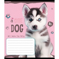 Тетрадь ученическая "Милый щенок" 012-520132L-1 в линию, 12 листов (012-520132L-1)