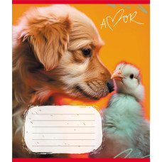 Зошит учнівський "Тварини" 012-500394K-2 в клітинку, 12 аркушів (959050) (012-500394K-2)