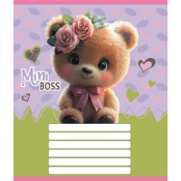 Зошит учнівський "Міні ведмедики" 012-510157C-4 в косу лінію, 12 аркушів (959051) (012-510157C-4)