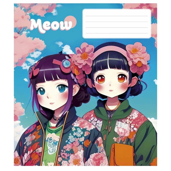 Тетрадь общая "Kawaii" 048-3302L-5 в линию, 48 листов(048-3302L-5)