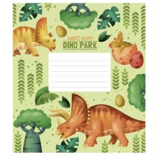 Зошит учнівський Dino park 012-3227K-3 в клітинку на 12 аркушів