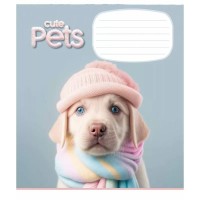 Зошит учнівський Cute pets 018-3253K-4 в клітинку на 18 аркушів