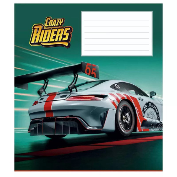 Зошит учнівський "Crazy riders" 012-3258K-1 в клітинку, 12 аркушів