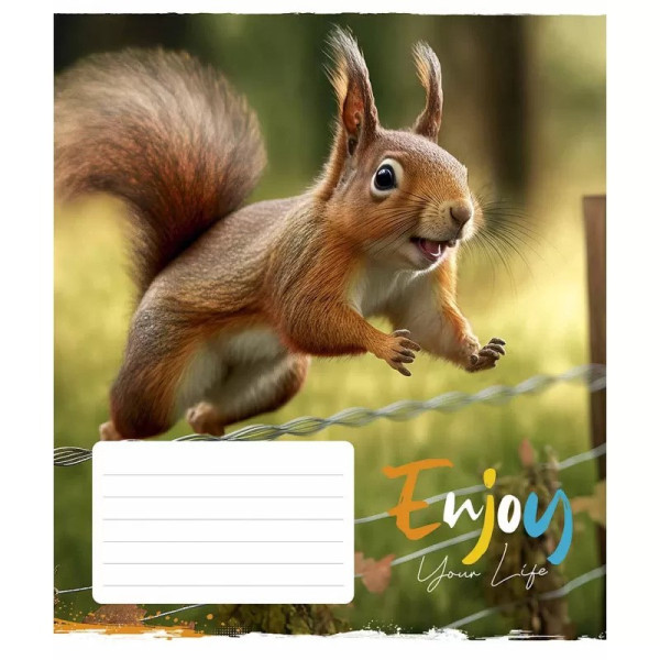 Зошит учнівський "Enjoy your life" 012-3252K-1 в клітинку на 12 аркушів