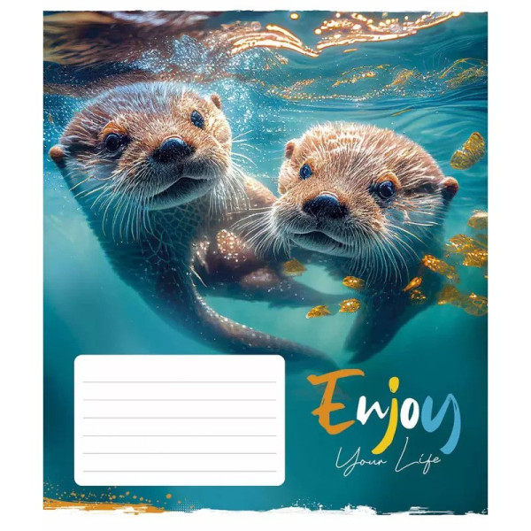 Зошит учнівський "Enjoy your life" 012-3252K-4 в клітинку на 12 аркушів