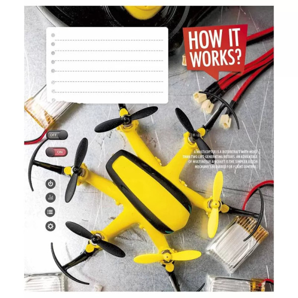 Зошит учнівський "How it works?" 024-3047K-4 у клітинку на 24 листи