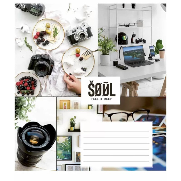 Зошит учнівський "Feel your soul" 024-3235K-1 в клітинку на 24 аркуші