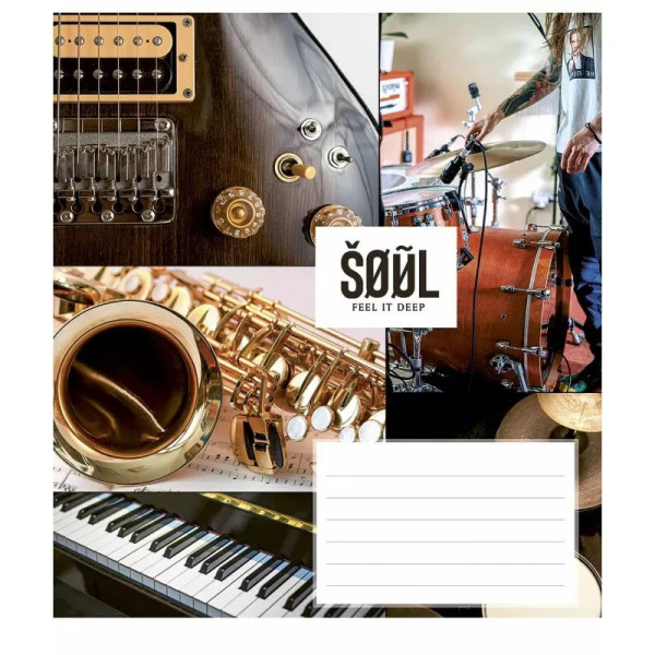 Зошит учнівський "Feel your soul" 024-3235K-3 в клітинку на 24 аркуші