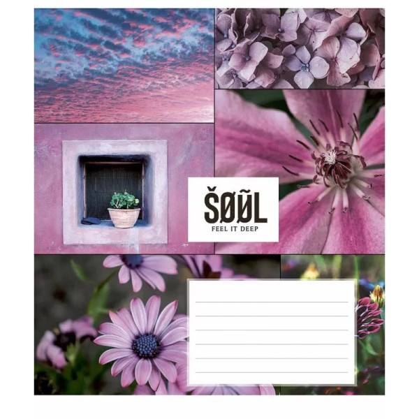 Зошит учнівський "Feel your soul" 024-3235K-4 в клітинку на 24 аркуші