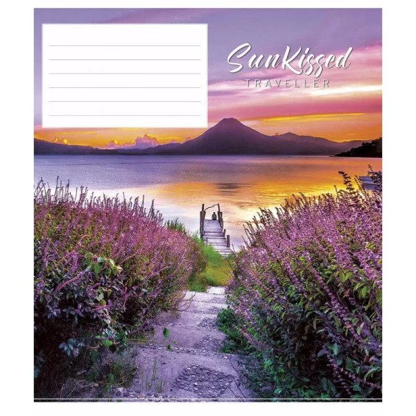 Зошит учнівський "Sun kissed" 024-3232K-1 в клітинку на 24 аркуші