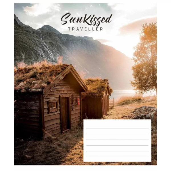 Зошит учнівський "Sun kissed" 024-3232K-2 в клітинку на 24 аркуші