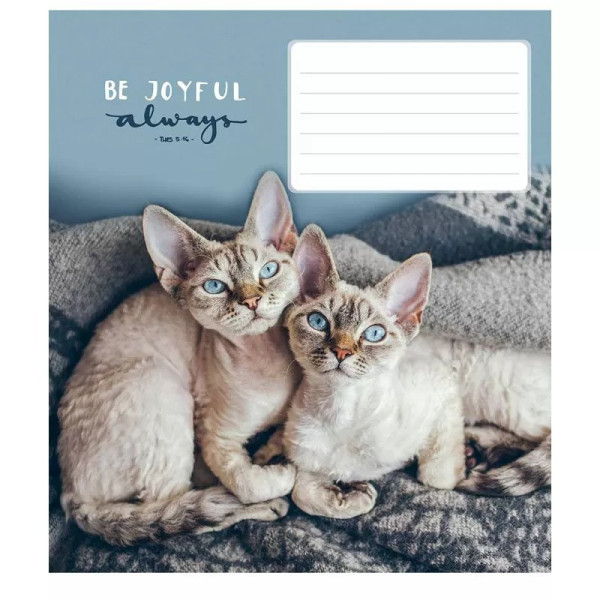 Зошит учнівський "Be joyful always" 012-3263K-5 в клітинку на 12 аркушів