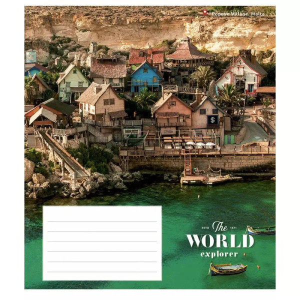 Зошит учнівський "World Explorer" 024-3226K-3 в клітинку на 24 аркуші
