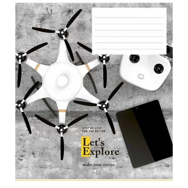 Зошит учнівський "Let's explore" 024-3222K-1 в клітинку на 24 аркуші