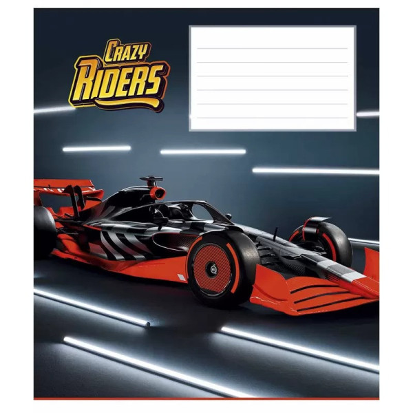 Зошит учнівський "Crazy riders" 012-3258L-1 у лінію, 12 аркушів