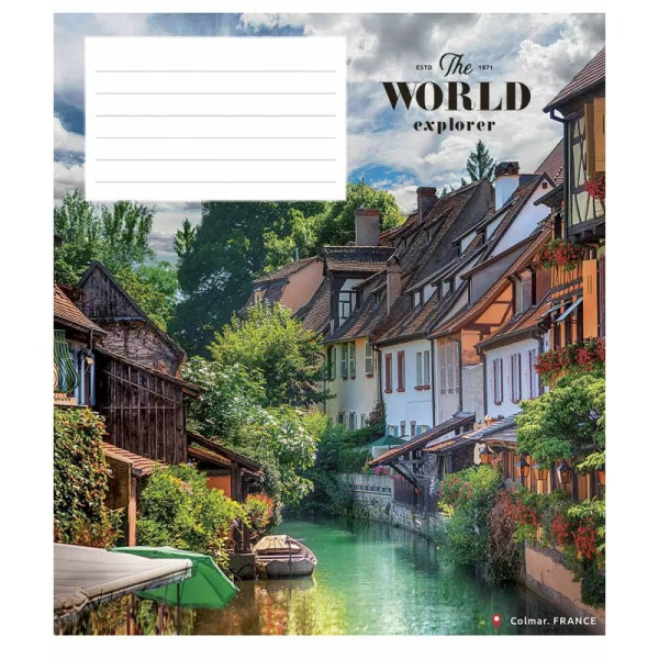 Зошит загальний "World Explorer" 036-3226K-1 в клітинку, 36 аркушів