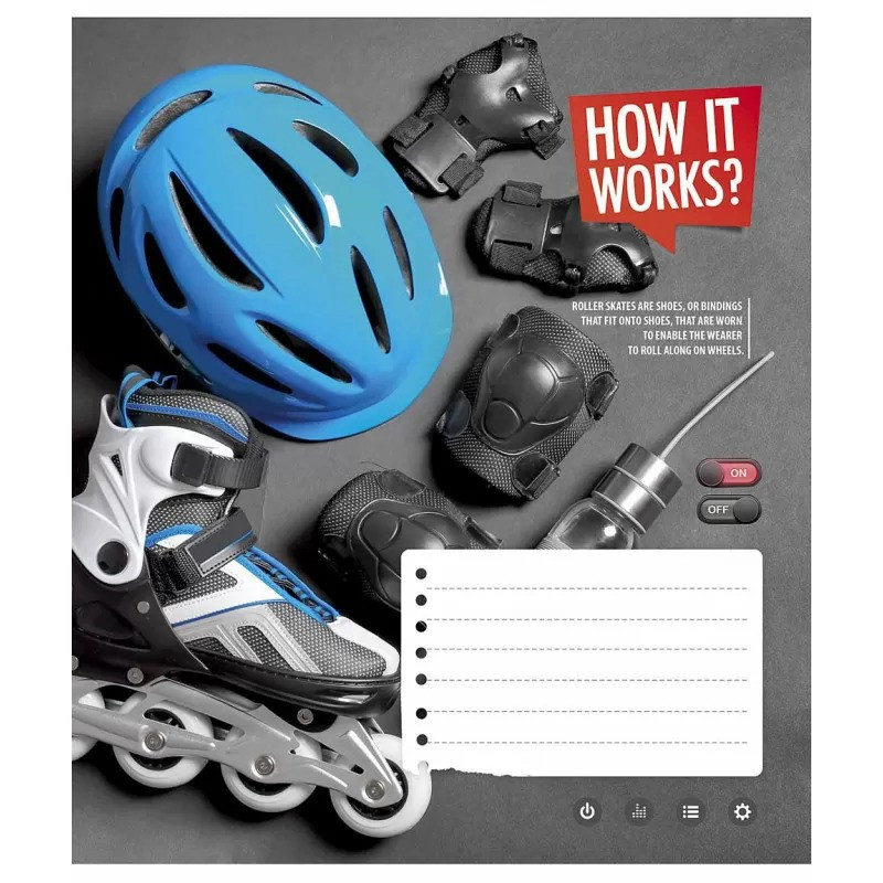 Зошит учнівський "How it works" 012-3047K-3 у клітинку, 12 аркушів