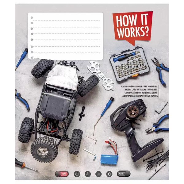 Зошит учнівський "How it works" 012-3047K-5 у клітинку, 12 аркушів