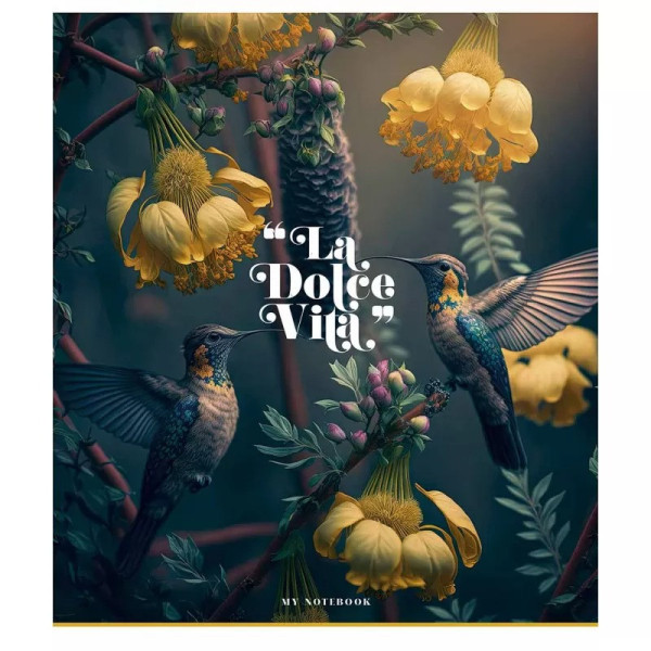 Зошит загальний "La dolce vita" 060-3270K-2 в клітинку, 60 аркушів