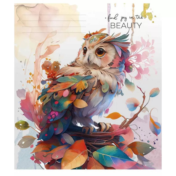 Зошит загальний "Beauty" 036-3268K-3 в клітинку, 36 аркушів