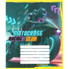 Зошит учнівський "Мотокрос" 012-500103K-3 в клітинку, 12 аркушів (959050) (012-500103K-3)