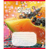 Зошит учнівський "Фрукти" 012-500028K-5 в клітинку, 12 аркушів (959050) (012-500028K-5)