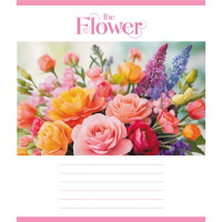 Зошит учнівський "Яскраві квіти" 018-540208L-2 у лінію, 18 аркушів (959054) (018-540208L-2)