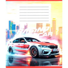 Зошит учнівський "Авто в диму" 036-580051L-1 у лінію, 36 аркушів (959057) (036-580051L-1)