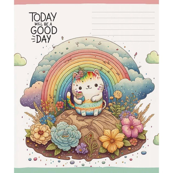 Зошит учнівський "Anime cats" 012-3238K-1 в клітинку 12 аркушів