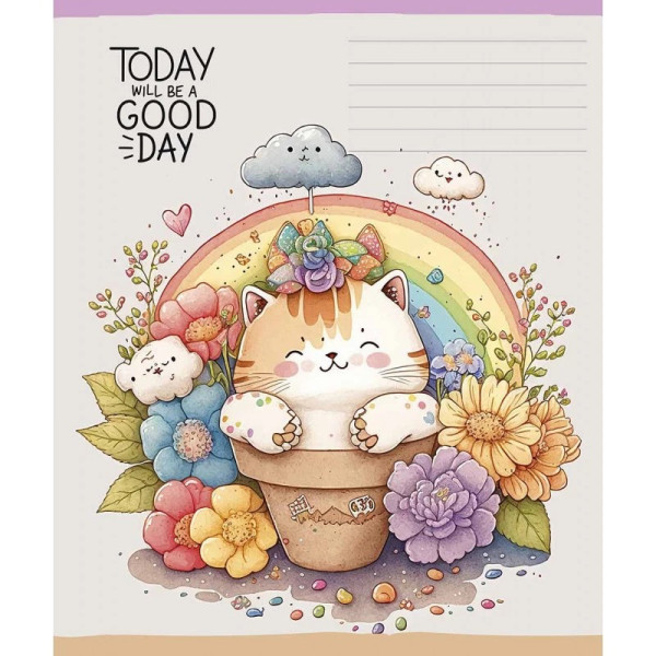 Зошит учнівський "Anime cats" 012-3238K-2 в клітинку 12 аркушів