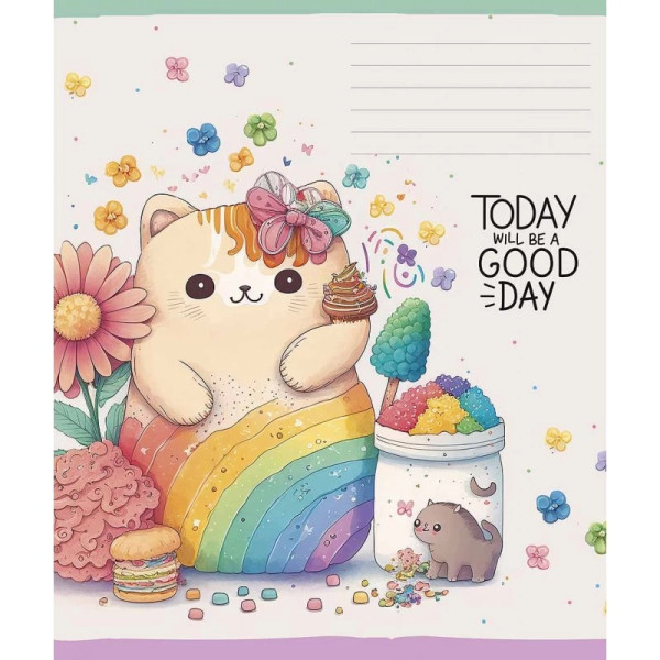 Зошит учнівський "Anime cats" 012-3238K-3 в клітинку 12 аркушів