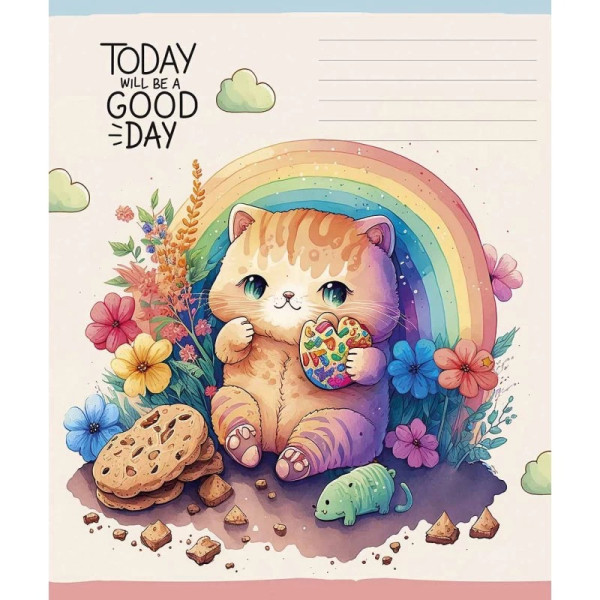 Зошит учнівський "Anime cats" 012-3238K-4 в клітинку 12 аркушів