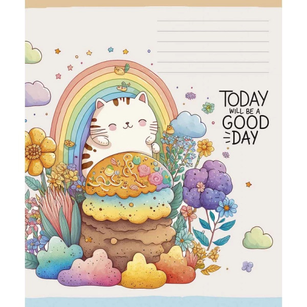 Зошит учнівський "Anime cats" 012-3238K-5 в клітинку 12 аркушів