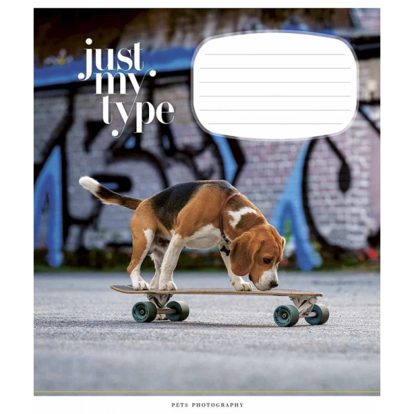 Зошит учнівський "Pets portraits" 024-3234K-1 в клітинку 24 аркушів