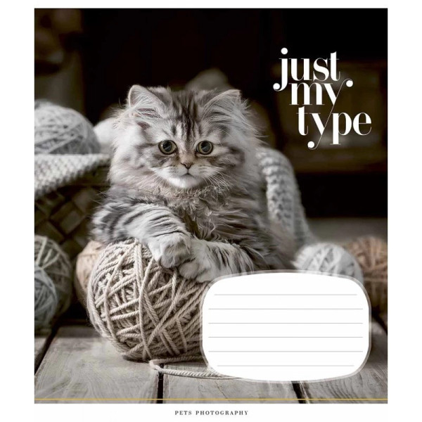 Зошит учнівський "Pets portraits" 024-3234K-5 в клітинку 24 аркушів