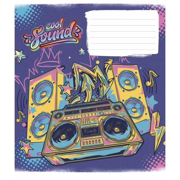 Зошит учнівський "Cool sound" 024-3205L-1 в лінію, 24 аркушів