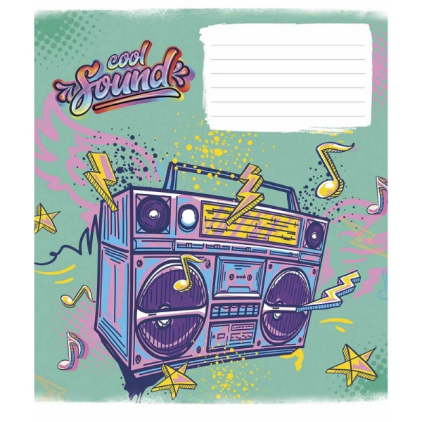 Зошит учнівський "Cool sound" 024-3205L-2 в лінію, 24 аркушів