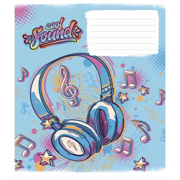 Зошит учнівський "Cool sound" 024-3205L-4 в лінію, 24 аркушів