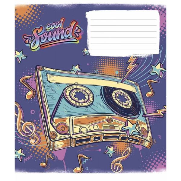 Зошит учнівський "Cool sound" 024-3205L-5 в лінію, 24 аркушів