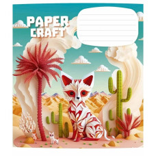 Зошит учнівський "Paper craft" 012-3354C-1 в косу лінію, 12 аркушів (012-3354C-1)